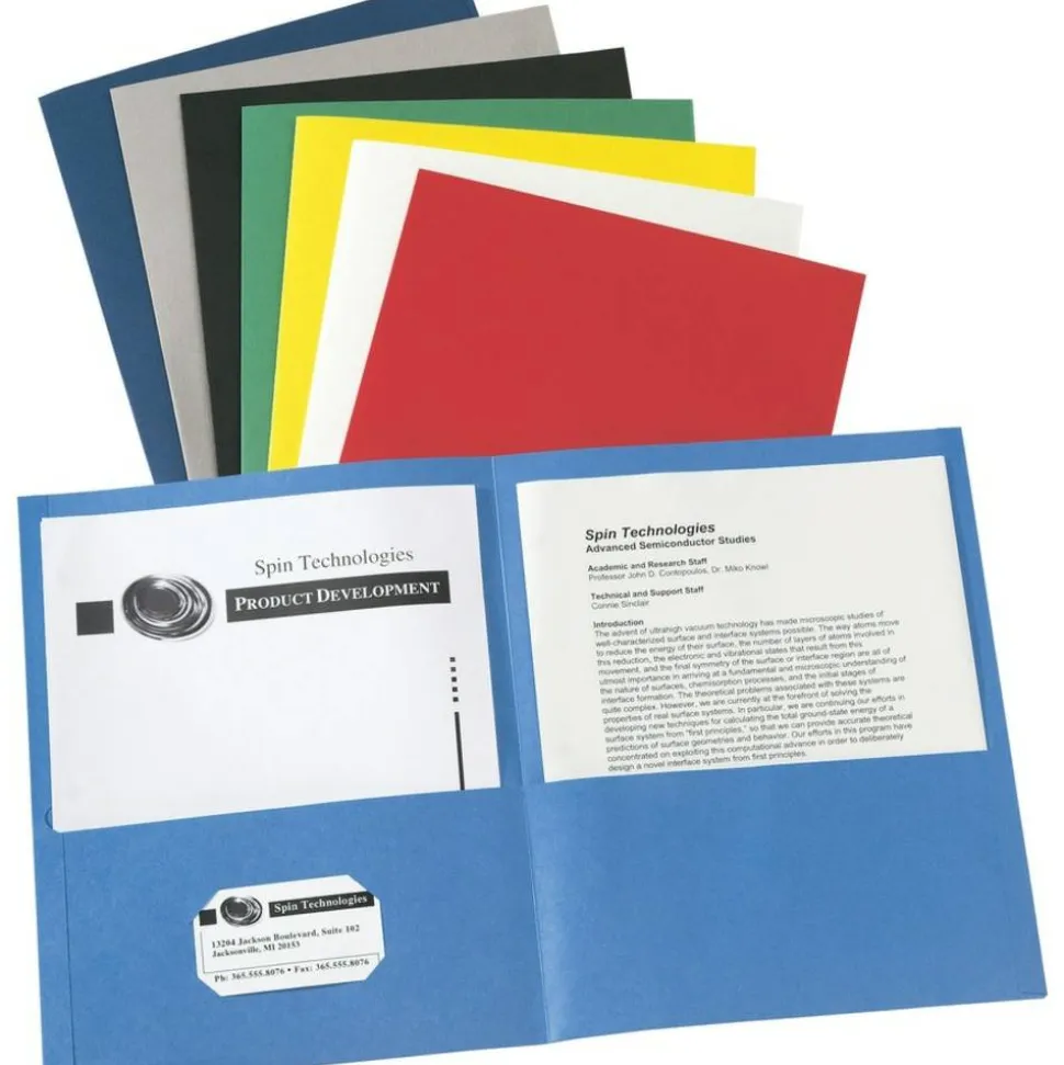 Avery Two-Pocket Folder, Accommodates (40) 11 x 8.5 Sheets, Light Blue, 25/Box