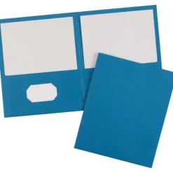Avery Two-Pocket Folder, Accommodates (40) 11 x 8.5 Sheets, Light Blue, 25/Box