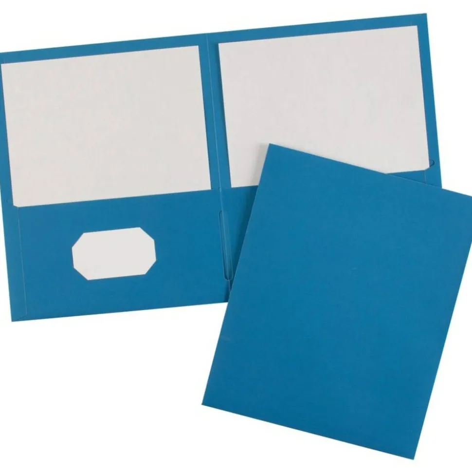 Avery Two-Pocket Folder, Accommodates (40) 11 x 8.5 Sheets, Light Blue, 25/Box