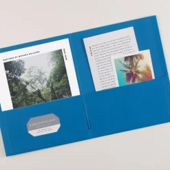 Avery Two-Pocket Folder, Accommodates (40) 11 x 8.5 Sheets, Light Blue, 25/Box