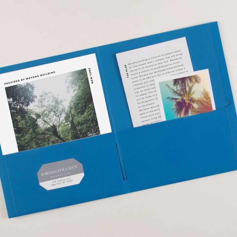 Avery Two-Pocket Folder, Accommodates (40) 11 x 8.5 Sheets, Light Blue, 25/Box