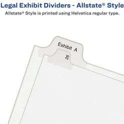 Avery Allstate Style Collated Legal Exhibit Dividers, 8 1/2