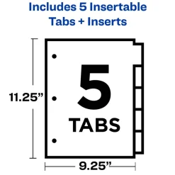 Avery Big Tab Extra-Wide Insertable Dividers, 9-1/4