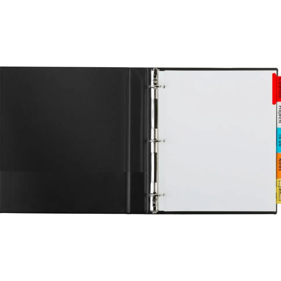 Avery Big Tab Extra-Wide Insertable Dividers, 9-1/4" x 11-1/8", Clear Reinforced, White/Multicolor, 5-Tab