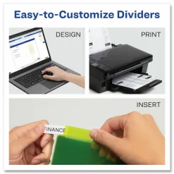 Avery Big Tab Insertable Plastic Dividers with Pockets