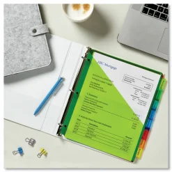 Avery Big Tab Insertable Plastic Dividers with Pockets