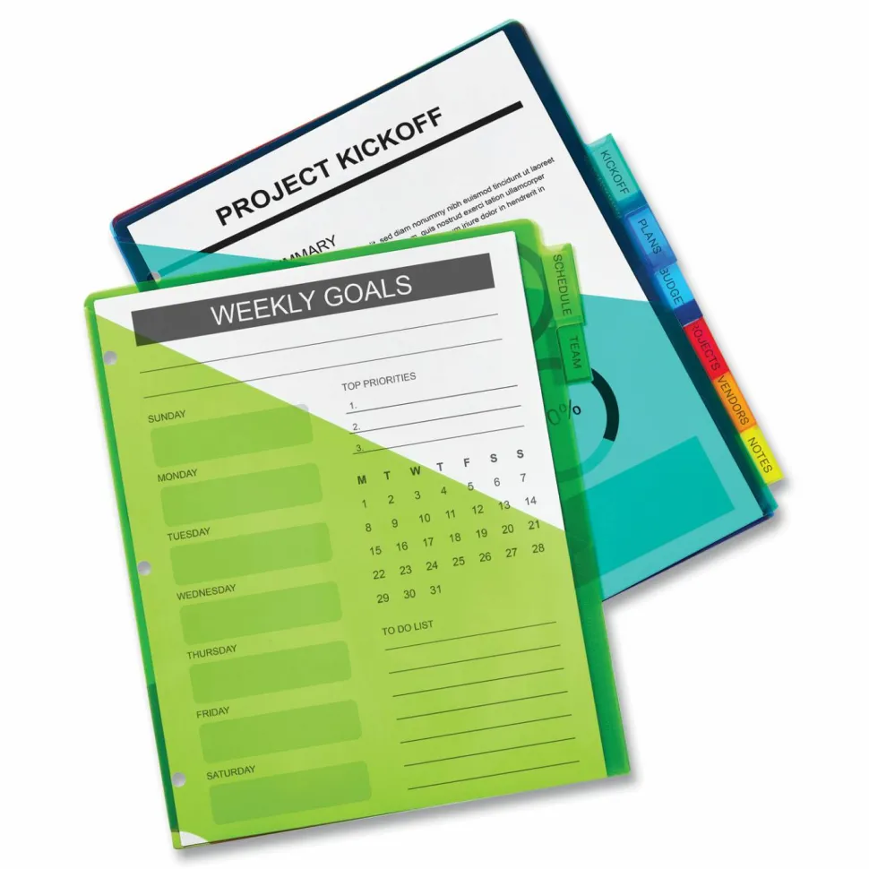 Avery Big Tab Insertable Plastic Dividers with Pockets