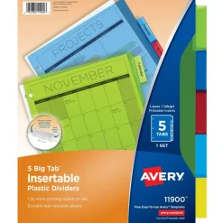 Avery Big Tab Insertable Plastic Dividers