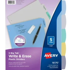 Avery Big Tab Write & Erase Plastic Dividers