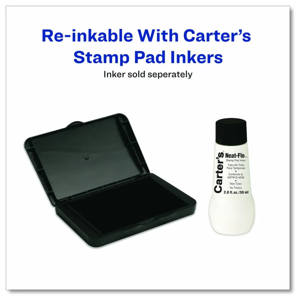 Avery Carter's Felt Stamp Pad, 3.15" x 6.12", Black