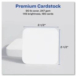 Avery Clean Edge Laser Printable Multipurpose Card, White, 35703