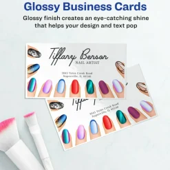 Avery Clean Edge Printable Business Cards With Sure Feed Technology For Laser And Inkjet Printers, 2