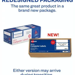 Avery Continuous Form Permanent Address Labels, 4013, Rectangle, 3 1/2