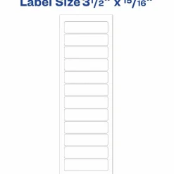 Avery Continuous Form Permanent Address Labels, 4013, Rectangle, 3 1/2