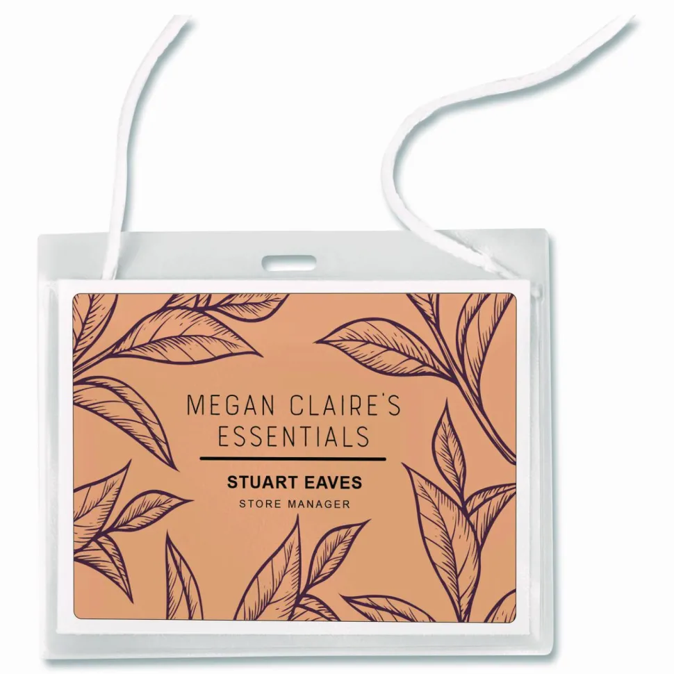 Avery Customizable Hanging Style Name Badges, 74520, 3" x 4", White, Box Of 50