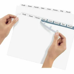 Avery Customizable Index Maker Dividers For 3 Ring Binder, Easy Print & Apply Clear Label Strip, 8 Tab, White, 1 Set