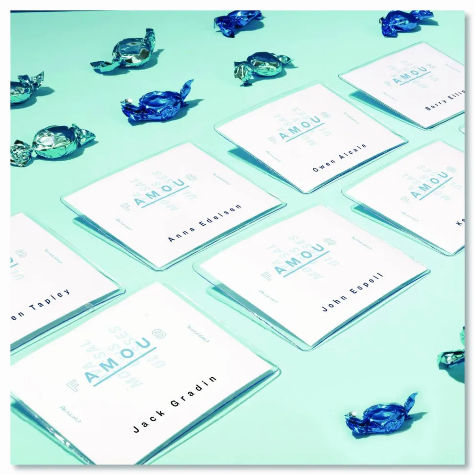 Avery Customizable Name Badges With Clips, Rectangle, 74461, 2-1/4" x 3-1/2", Clear Holders With White Inserts, 100 Badges