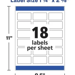 Avery Dissolvable Labels, 4224, Rectangle, 1 1/4