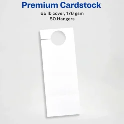 Avery Door Hangers With Tear-Away Cards, 2 Cards Per Sheet, Pack Of 40 Hangers