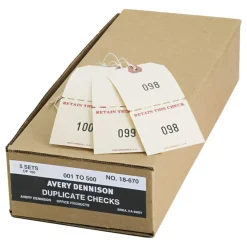 Avery Duplicate Auto Park Tags, Strung, 4 3/4