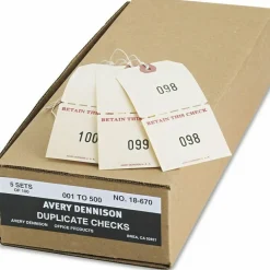Avery Duplicate Auto Park Tags, Strung, 4 3/4