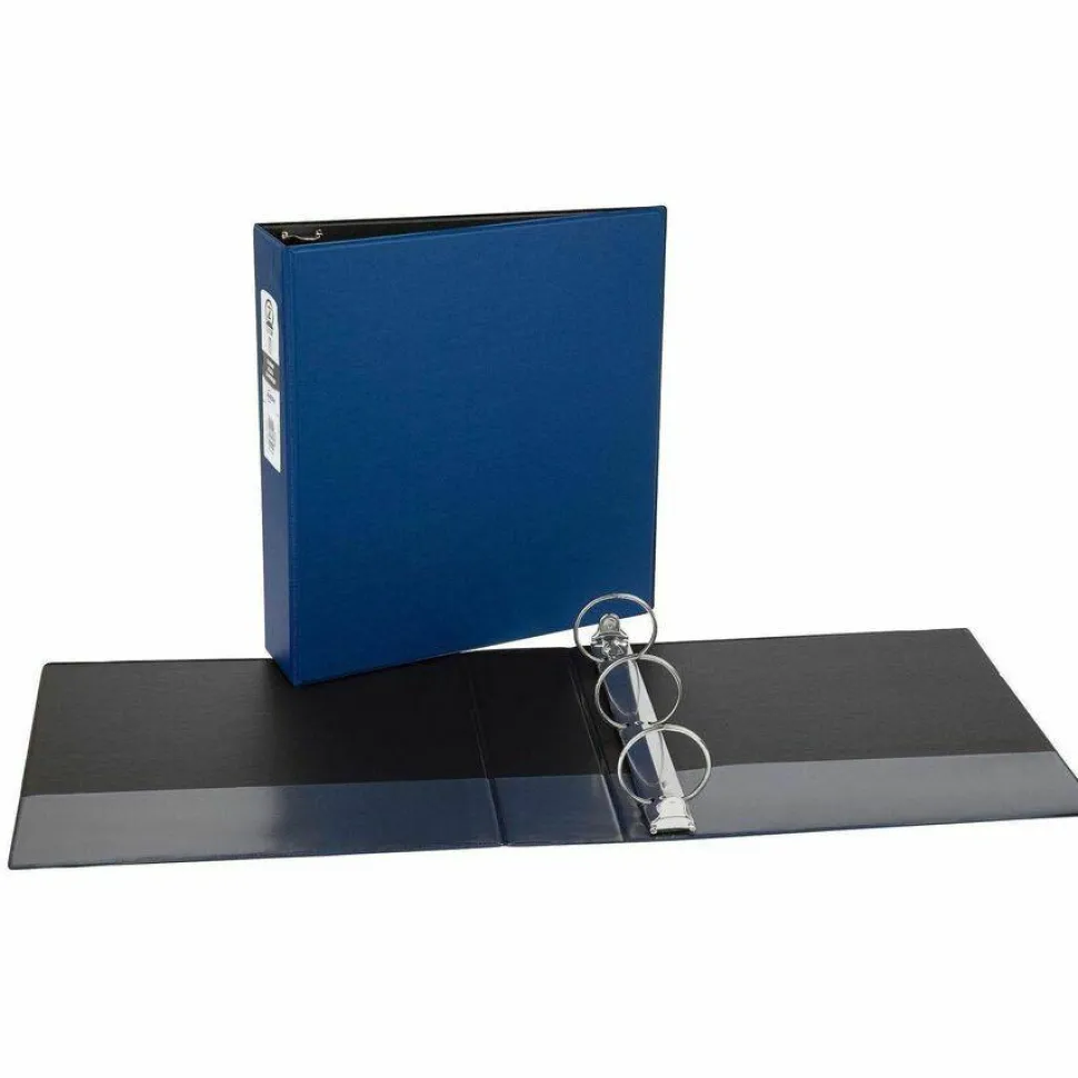 Avery Economy 3-Ring Binder, 2" Round Rings, 50% Recycled, Blue
