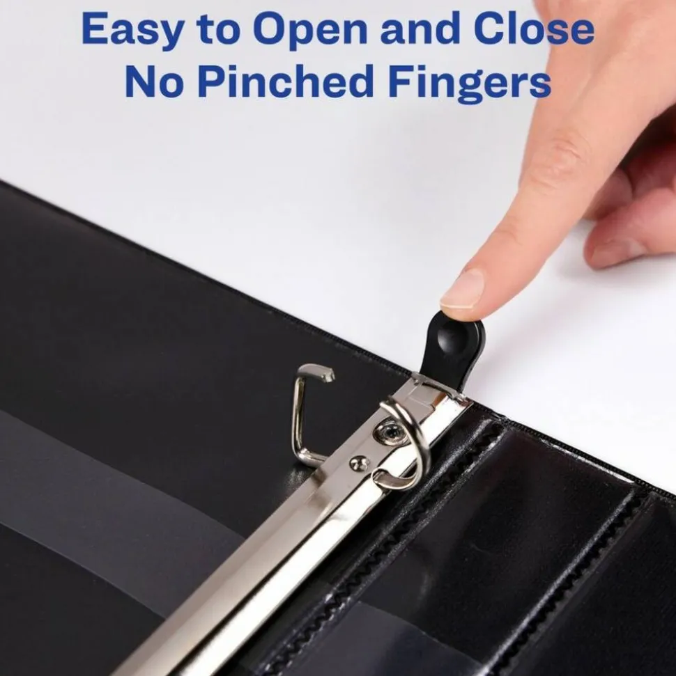 Avery Extra-Wide Heavy-Duty View 3-Ring Binder With Locking One-Touch EZD Rings, 1" D-Rings, White