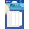 Avery Filing Ultra Tabs, 3" x 1.5", 24 Repositionable File Tabs, 2-Side Writable, White