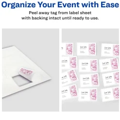 Avery Flexible Name Badge Labels, 5395, 2 1/3" x 3 3/8", White, Box Of 400