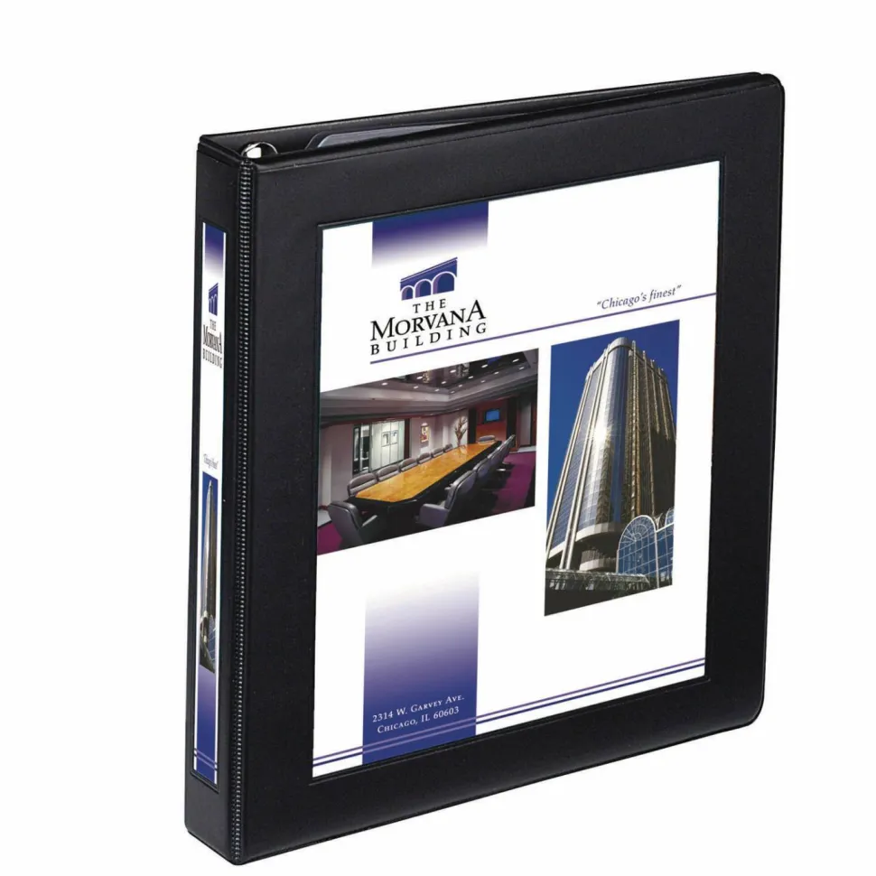 Avery Framed View Heavy-Duty Binders, 3 Rings, 1" Capacity, 11 x 8.5, Black