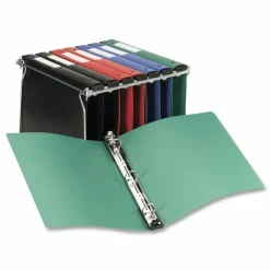 Avery Hanging Round-Ring Storage 3-Ring Binder, 1" Round Rings, Green