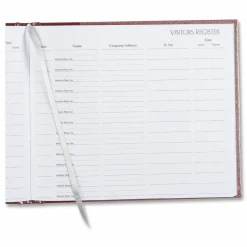 Avery Hardcover Visitor Register, 10 1/2" x 8", Burgundy