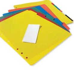Avery Heavy Duty Plastic Dividers With White Tab Labels, 8 1/2" x 11", Multicolor, 5-Tab