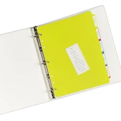 Avery Heavy Duty Plastic Dividers With White Tab Labels, 8 1/2" x 11", Multicolor, 5-Tab