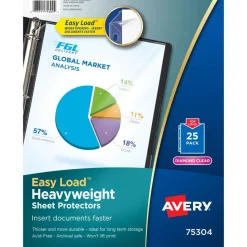 Avery Heavyweight Easy Load Sheet Protectors, 8-1/2