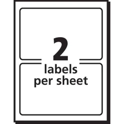 Avery "Hello My Name Is" Name Tags, 05141, 2-1/3" x 3-3/8", White With Blue Border, 100 Removable Name Badges