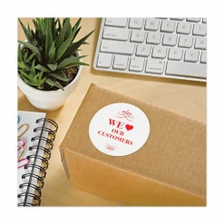 Avery High Visibility Labels With Sure Feed For Laser Printers, 5294, Round, 2-1/2