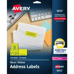 Avery High-Visibility Permanent Laser ID Labels, 5972, 1