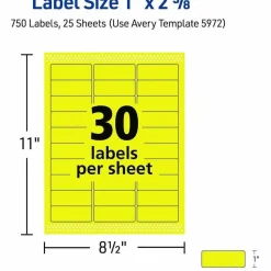 Avery High-Visibility Permanent Laser ID Labels, 5972, 1