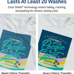 Avery Inkjet Printer T-Shirt Transfer Paper, 3275, Letter Size (8 1/2