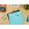 Avery Insertable Self-Adhesive Index Tabs With Printable Inserts, 1-1/2", Assorted (Blue, Clear, Green, Red, Yellow), Pack Of 25