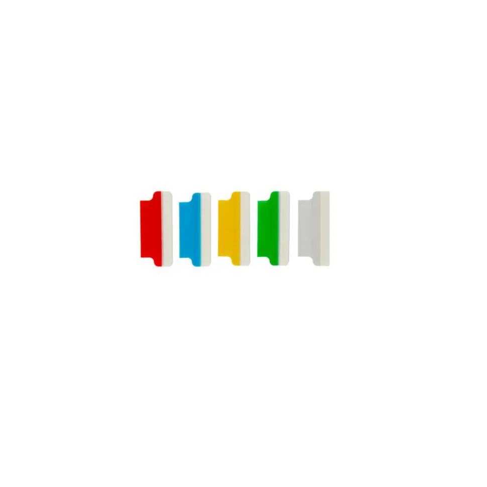 Avery Insertable Self-Adhesive Index Tabs With Printable Inserts, 1-1/2", Assorted (Blue, Clear, Green, Red, Yellow), Pack Of 25