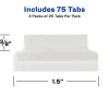 Avery Insertable Self-Adhesive Index Tabs With Printable Inserts, 1.5", Clear, Pack Of 25