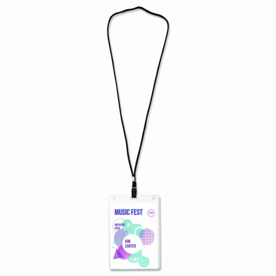 Avery Lanyard-Style Badge Holder w/Laser/Inkjet Inserts, Top Load, 4.25 x 6, WE, 75/PK