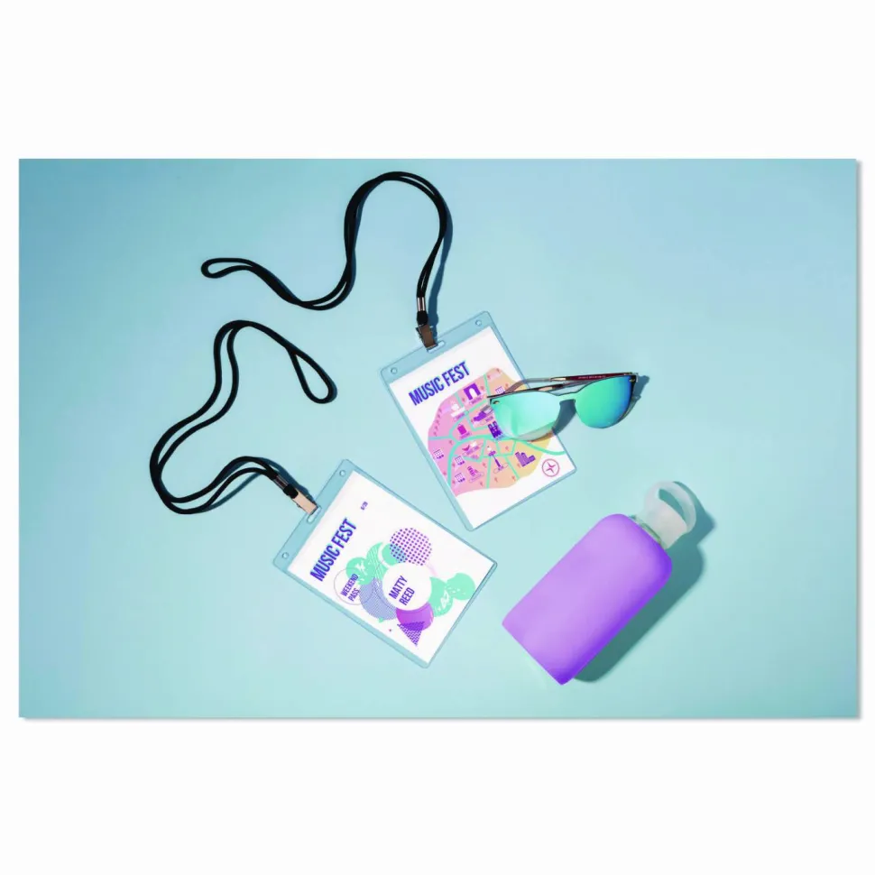 Avery Lanyard-Style Badge Holder w/Laser/Inkjet Inserts, Top Load, 4.25 x 6, WE, 75/PK