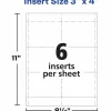 Avery Laser Name Badge Inserts, 3" x 4", Box Of 300