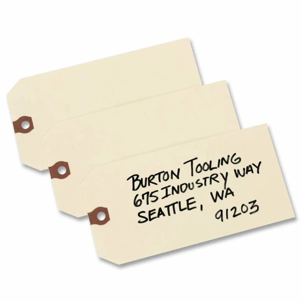 Avery Manila "G" Shipping Tags - 2.75" Length x 1.37" Width - Rectangular - 1000 / Box - Manila