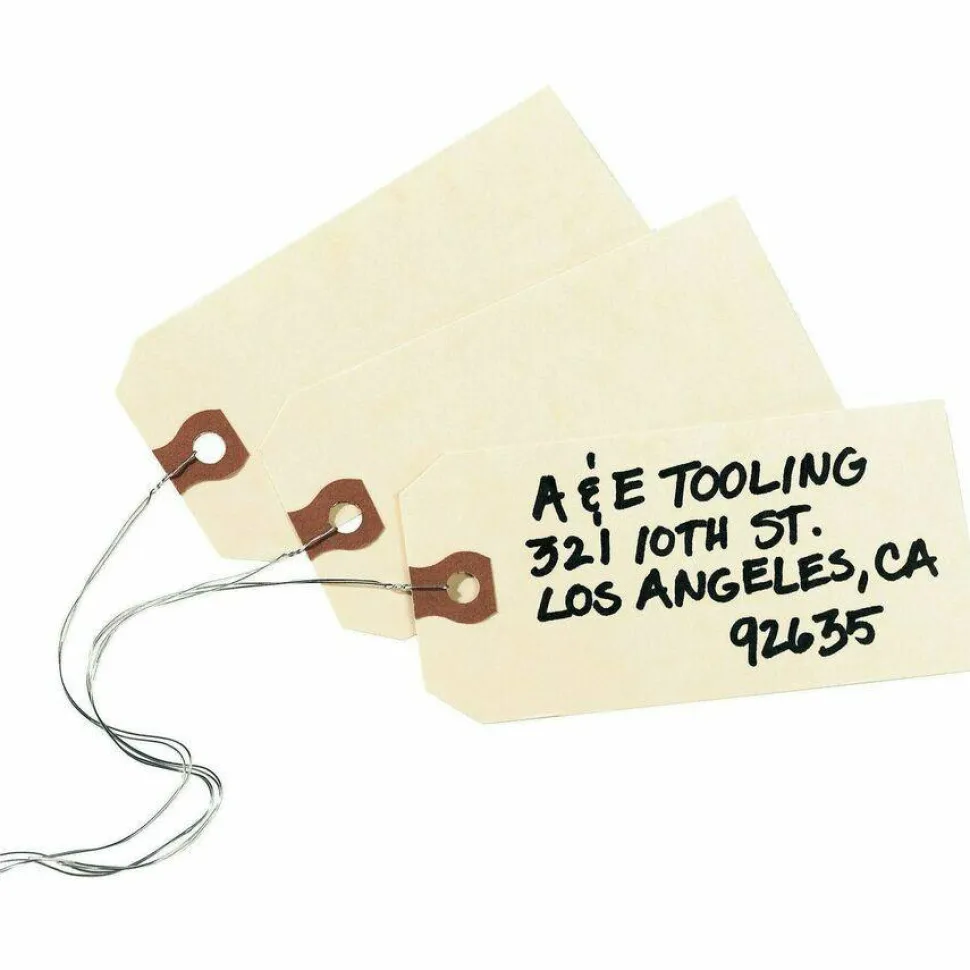 Avery Manila "G" Shipping Tags - 4.75" Length x 2.37" Width - Rectangular - Wire Fastener - 1000 / Box - Manila
