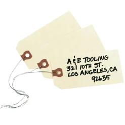 Avery Manila "G" Shipping Tags - 4.25" Length x 2.12" Width - Rectangular - Wire Fastener - 1000 / Box - Manila