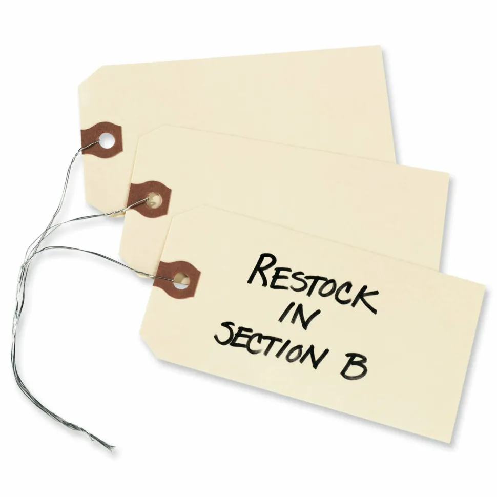 Avery Manila "G" Shipping Tags - 5.25" Length x 2.62" Width - Rectangular - Wire Fastener - 1000 / Box - Manila